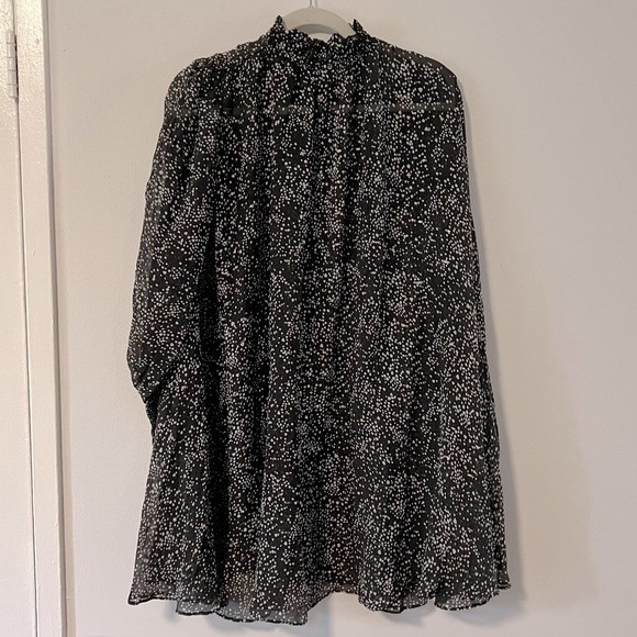 maje printed silk dress Patterned silk dress